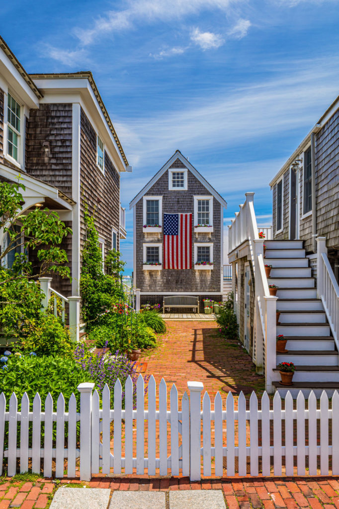 The American flag represents courage and bravery, honor those who serve, Provincetown